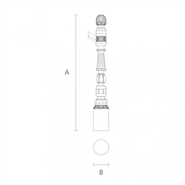 Staircase Posts for Wooden Stairs Drawing