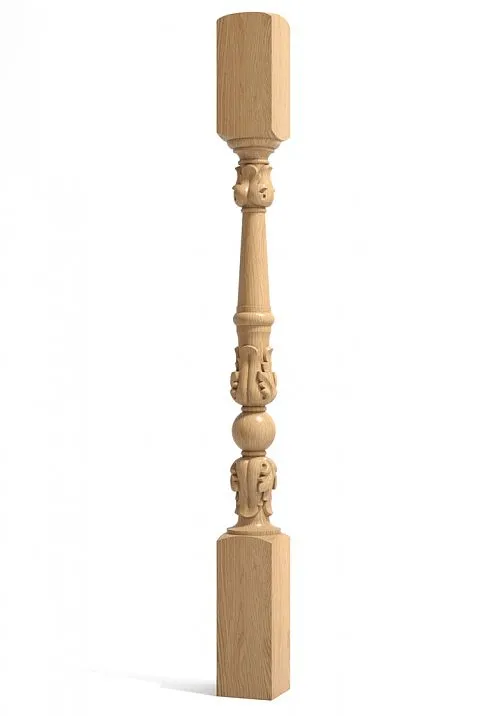Wooden staircase post classic