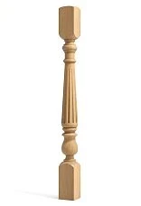 Classic carved wooden newel post for staircase