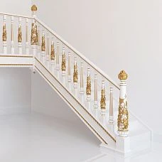 Carved Wooden Stair Posts for Houses &mdash; Photos