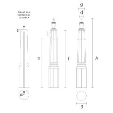 Stair Post Height Drawing