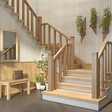 Color solution for stair posts in interior