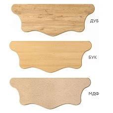 ST-015 countertop in three materials, natural wood and MDF.