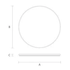Round ST-027-1 countertop drawing