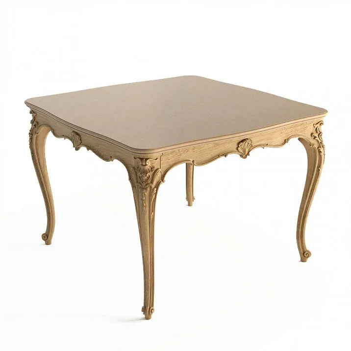 Elegant wooden base for square table