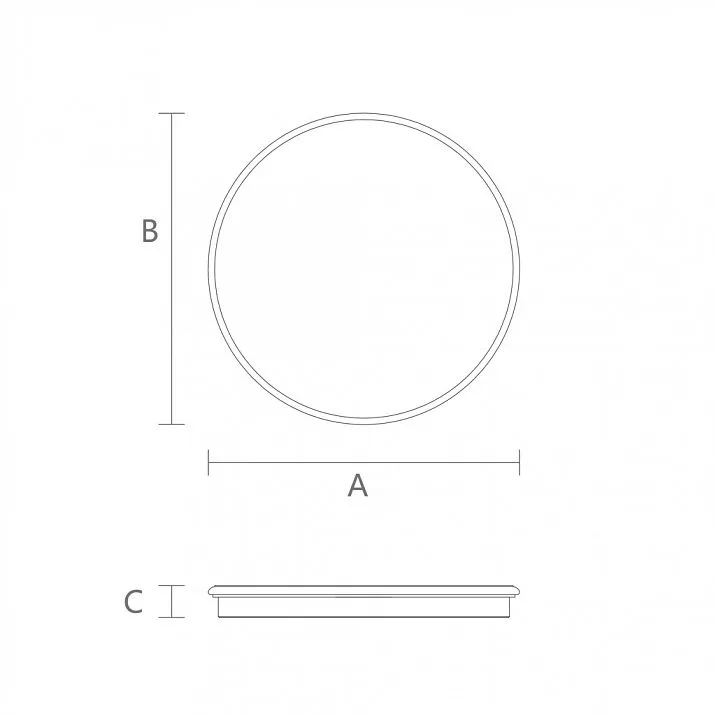 Drawing of tabletop ST-023 with round shape