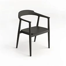 Chair Hans 004-002 in dark color, front view