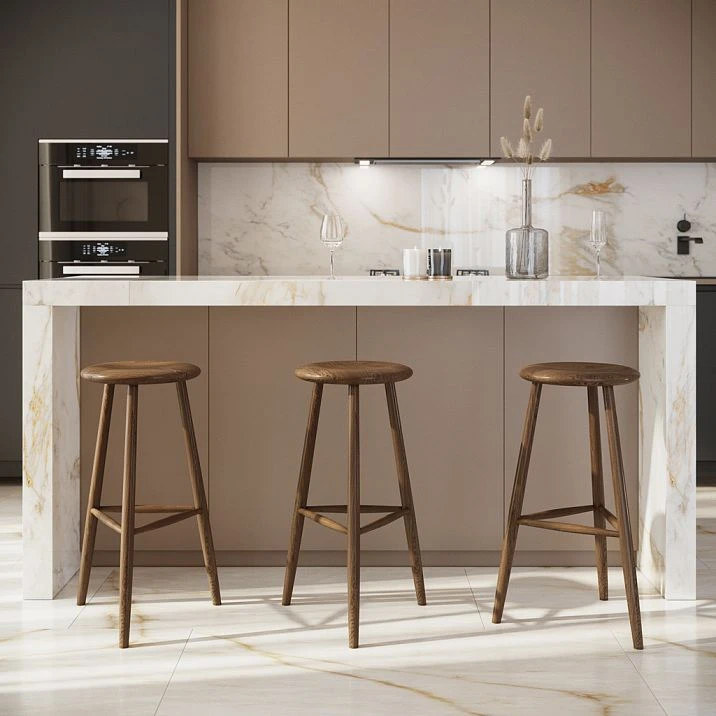 Bar stool Ivar 011-001 with solid wood finish