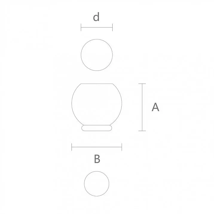 Drawing of round wooden legs MN-024