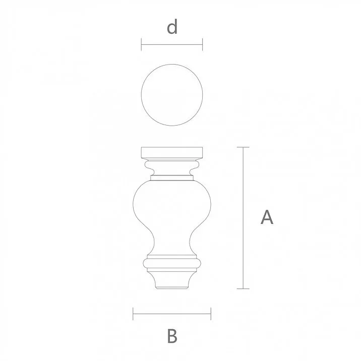 Drawing of legs for a bedside table for sofa, chair