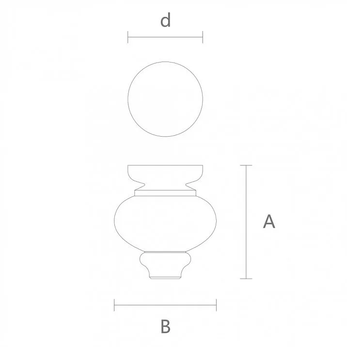 Drawing of turned legs MN-093 for sofa, chair