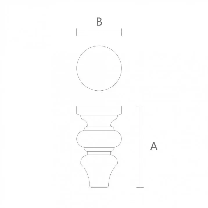 Drawings of bed legs made of solid wood