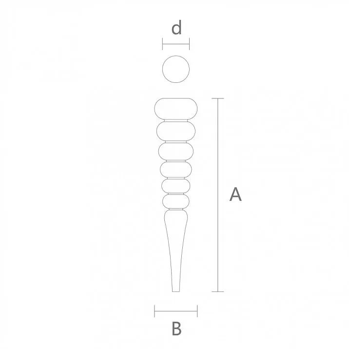 Drawing of a carved leg for table, console