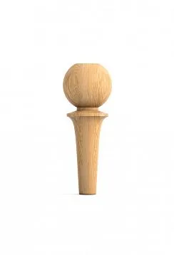 Turned furniture leg MN-217, made of wood for tables, ottomans, stools