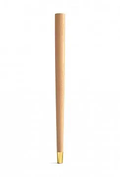Furniture leg from the manufacturer with metal decoration for a table