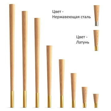 Buy wooden furniture leg with metal decoration MN-148