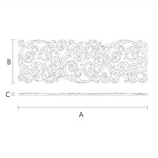Wood Carving in the Form of a Monogram - Carved Inlay N-354R Drawing