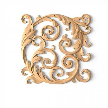 Wooden decor for walls with luxurious floral pattern N-356L