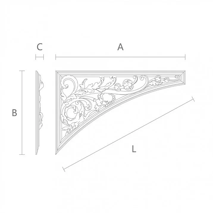 Carved Insert N-177L: for decoration drawing