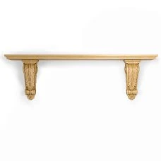 Carved shelf PKR-012.2 made from solid oak or beech with classic ornamentation.