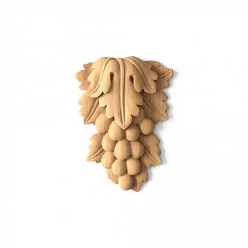 Wooden surface-mounted element with carved design N-024