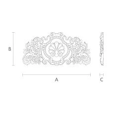 Buy wooden carved insert in Stavros decor store with drawing
