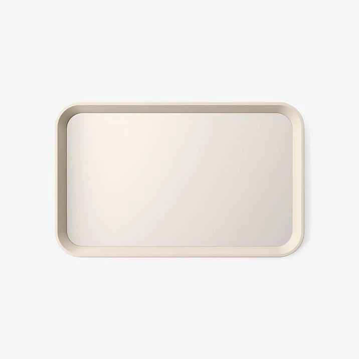 Detailed view of the Aurora 008-007 mirror frame with emphasis on natural wood texture