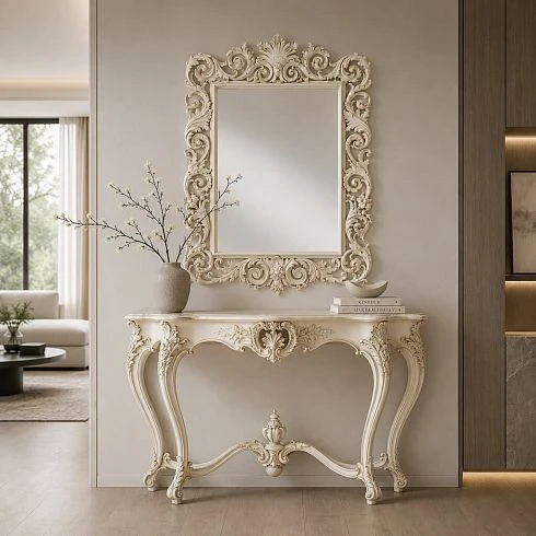 Mirror in carved frame Luxe 008-004