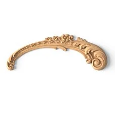 Wooden Overlay with Carved Floral Motif